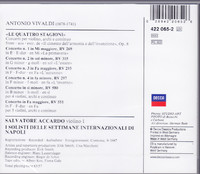 现货维瓦尔第-名琴四季CD 阿卡多小提琴 4220652