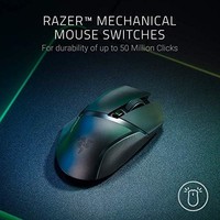 RAZER 雷蛇 Basilisk X超高速无线游戏鼠标:蓝牙和无线兼容- 16K DPI光学传感器- 6个可编程按钮- 450小时电池-经典黑色