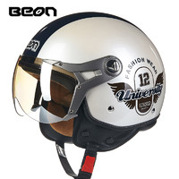 BEON 机车哈雷头盔冬季半盔四季通用男女电动车摩托车3C认证安全盔