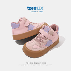 TEENMIX 天美意 儿童运动鞋加绒女童二棉鞋防水小孩滑板鞋大童