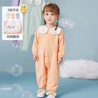 迷你巴拉 MINI BALA 巴拉女童宝宝连体衣田园风翻领婴儿连体衣春秋款