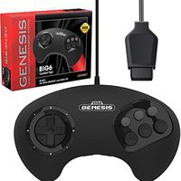 Retro-Bit 用于 SEGA Genesis 的 Retro-Bit BIG6 控制器垫 - 原装端口 - 黑色