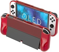 TALK WORKS 手机壳兼容 Nintendo 任天堂 Switch OLED - 防护贴合,耐用的 TPU 外壳 - 防滑*抓握,