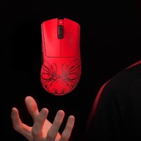 RAZER 雷蛇 炼狱蝰蛇V3 专业版 FAKER HYPERPOLLING 2.4G双模无线鼠标 30000DPI 红色