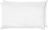 1 BuyJoy 奢华密织涤棉 40.64 厘米 40 厘米枕套,15 种颜色可选(枕套一对,白色)