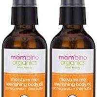 mambino organics Moisture Me 滋养身体油 – *荷荷巴油 – 乳木果油 – 保湿身体油 – 4 液体盎司(2 包)