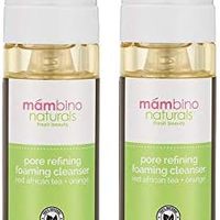 mambino organics 毛孔细致泡沫洁面乳,红色非洲茶 + 橙色 50 毫升(2 瓶装)
