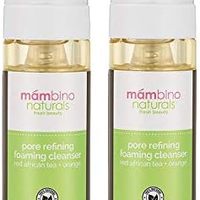 mambino organics 毛孔细致泡沫洁面乳,红色非洲茶 + 橙色 50 毫升(2 瓶装)