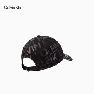 卡尔文·克莱恩 Calvin Klein Jeans24春季男士潮流字母满印可调节卡扣弯檐棒球帽HX0337 971-字母满印黑 OS
