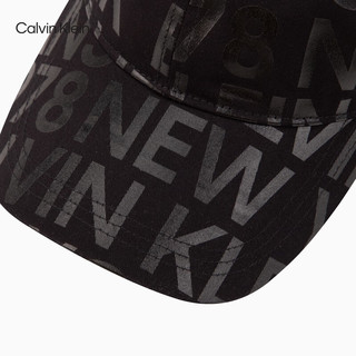 卡尔文·克莱恩 Calvin Klein Jeans24春季男士潮流字母满印可调节卡扣弯檐棒球帽HX0337 971-字母满印黑 OS