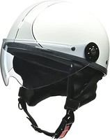 LEAD 摩托车头盔 半盔 O-ONE 白色/银色 - 均码