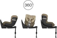 cybex Gold 儿童可旋转汽车安全座椅 Sirona S2 i-Size，兼容 ISOFIX 和 SensorSafe，经典米色