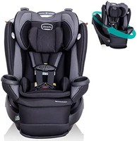 evenflo 婴芙乐 Revolve360 加长一体式旋转汽车座椅 带快速清洁罩（Revere 灰色）