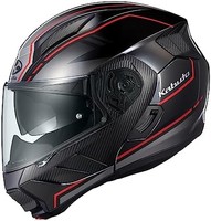 OGK KABUTO 摩托车头盔 系统 RYUKI BEAM(光束) 黑红色 (尺寸:L)
