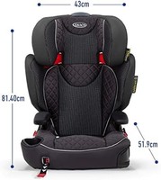 GRACO 葛莱 Affix 儿童座椅 15-36 千克 汽车儿童座椅 适合 4 至 12 岁 组 2/3 连接器,用于固定在汽车的