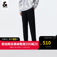 杰克·琼斯（JACK&JONES）男长裤纯色百搭通勤上班简约休闲裤子男223414011 E40黑色 170/76A/SR