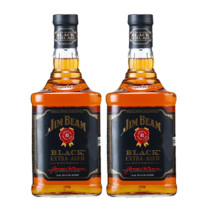 JIM BEAM 金宾 波本威士忌 美国进口洋酒 金宾黑牌700ML*2双支装