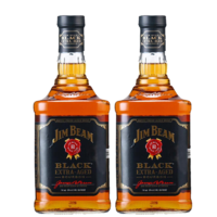 JIM BEAM 金宾 波本威士忌 美国进口洋酒 金宾黑牌700ML*2双支装