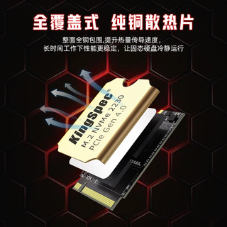 KingSpec 金胜维 1TB SSD固态硬盘NVMe 2230 M.2接口 PCIe4.0 XF系列