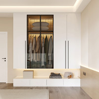 索菲亚衣柜全屋 小户型玻璃三门四门悬浮衣柜卧室 收纳衣橱家具定做 元/㎡（悬浮衣柜）