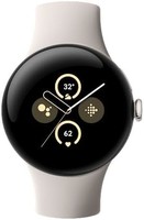 Google 谷歌 Pixel Watch 2 - 心率测量、压力管理、安全功能 -  抛光银色铝制外壳 - 瓷色运动表带 - LTE 版