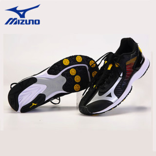 美津浓（MIZUNO）跑步鞋儿童运动鞋防滑球鞋男童训练鞋减震耐磨儿童鞋子K1GC222251 黑色 35码