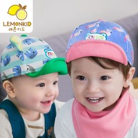 柠檬宝宝 婴幼儿帽子春秋薄款男童宝宝帽子可爱印花超萌女童棒球帽