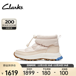 Clarks其乐ATL系列女鞋时尚潮流摩登舒适全地形防泼水短靴雪地靴 白色 261738264 37