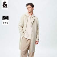 杰克·琼斯（JACK&JONES）冬季男士大衣略宽松版型舒适百搭毛呢外套223427019 石灰花灰G01 170/92A/S