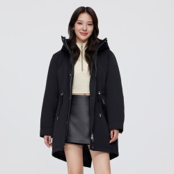 bosideng波司登派克服工装女式外套收腰保暖气质休闲羽绒服女