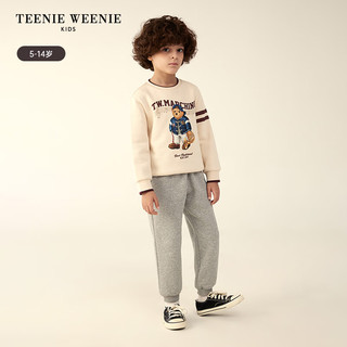 Teenie Weenie Kids小熊童装男童束口加绒卫裤运动裤 藏青色 150cm