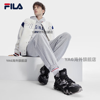 斐乐（FILA）男鞋加绒中帮欧客漫2复古运动鞋2023冬休闲鞋老爹鞋 热罗勒绿_暗墨绿-MP 42