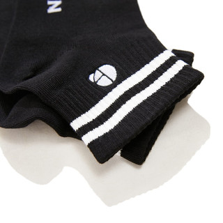 杰克·琼斯（JACK&JONES）23冬季简约百搭罗纹袜筒logo刺绣设计舒适面料袜子22341Q013 黑色／本白色E41 L