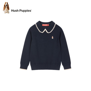 暇步士（Hush Puppies）童装女童线衣2023冬装儿童线衣舒适混纺保暖时尚休闲 奶油色 120cm