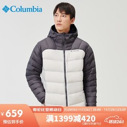Columbia 哥伦比亚 羽绒服男650蓬热能反射保暖防寒修身外套EE1508 043 L