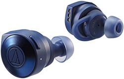 audio-technica 铁三角 ATH-CKS5TWBL 纯色低音无线入耳式耳机,蓝色