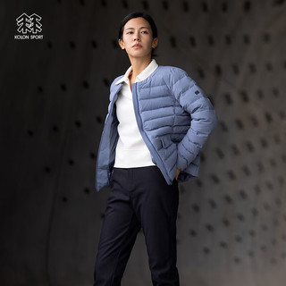 KOLON SPORT/可隆轻量羽绒服 女子户外防泼水运动短款大鹅绒服 LKDJ3WT642-BU 蓝 170/L