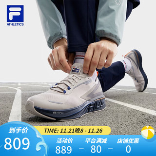 FILA 斐乐 男鞋RIMBA MAX路跑鞋跑步鞋 银灰/花岗灰-SA 40