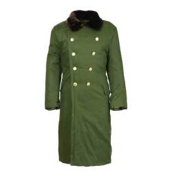 火焰兵军大衣棉大衣男冬季加厚加长款保安大衣防寒服 均码 不可拆卸款