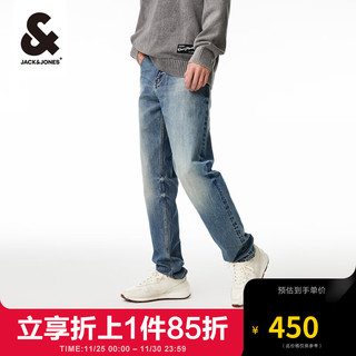 杰克·琼斯（JACK&JONES）冬季日常简约水洗舒适修身直筒男士牛仔裤子男装223432002 中牛仔蓝JIM3 MED DENIM BLUE 185/88A/XLRW