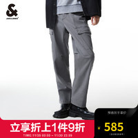 杰克·琼斯（JACK&JONES）春秋男士个性字母贴布时尚舒适宽松休闲长裤223314088 E39紫灰色 165/72A/XSR