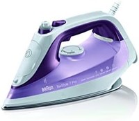 BRAUN 博朗 Household TexStyle 7 Pro 蒸汽熨斗 SI 7160 BL - 带有 Freeglide 3D 底板的熨斗，垂直蒸汽，3000 瓦，蓝色