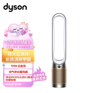 dyson 戴森 TP09 空气净化风扇 净化循环二合一 整屋循环净化 除菌除甲醛 白金色 分解甲醛+凉风