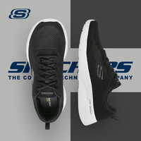 SKECHERS 斯凯奇 跑步运动鞋男子时尚网面透气休闲鞋男舒适轻量科技缓震轻便跑步鞋 黑色 41