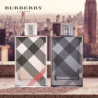 BURBERRY 博柏利 英伦风格男士淡香水巴宝莉白格女士淡香水持久清新