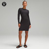 lululemon丨Ribbed 女士罗纹长袖连衣裙 LW1EHBS 黑色 12