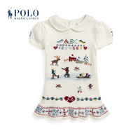 Polo Ralph Lauren 拉夫劳伦 女婴 嵌花织连衣裙RL40843 101-白色 9-12M