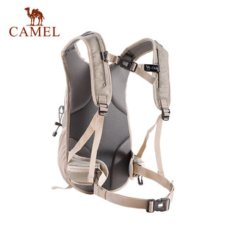 CAMEL 骆驼 户外双肩包轻便多功能登山包露营徒步休闲背包日常短途旅游包 1152253010A，卡其色 12L