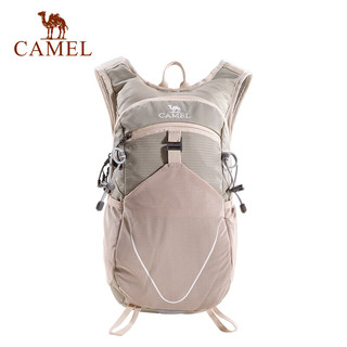 CAMEL 骆驼 户外双肩包轻便多功能登山包露营徒步休闲背包日常短途旅游包 1152253010A，卡其色 12L