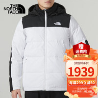 The North Face北面羽绒服男装秋冬防风防寒550蓬保暖拼色鹅绒羽绒夹克外套 FN4/白色 M